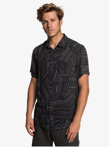 Fluid Geometric Camisa de Manga Corta para Hombre Quiksilver Fluid Geometric Camisa de Manga Corta para