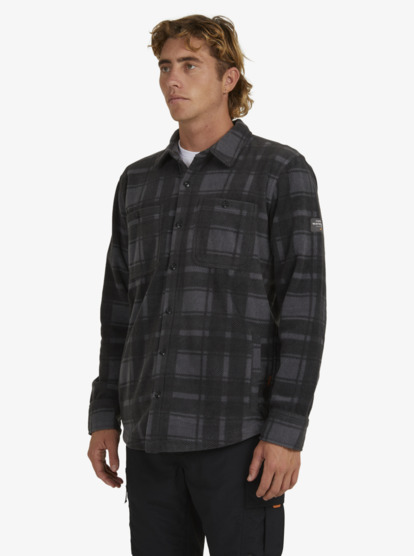 Mens long sleeve fleece on sale shirts