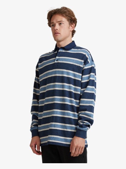 Mens Pin Marle Long Sleeve Polo Shirt | Quiksilver