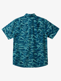 quiksilver, Boy's 8-16 Hi Wave Temple Short Sleeve Hawaiian Shirt, MOROCCAN BLUE (bsg0) HI WAVE TEMPLE WOVEN YOUTH AQBWT03062