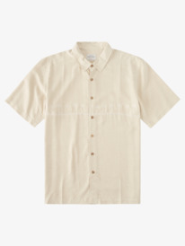 quiksilver, Waterman Tahiti Palms Premium Anti-Wrinkle Shirt, BROWN RICE (tef0) Waterman Tahiti Palms - Short Sleeve Shirt for Men AQMWT03356