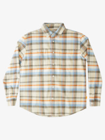 quiksilver, Waterman Thunder Sets Flannel Long Sleeve Shirt, ANTIQUE WHITE THUNDERSETS (wcl1) THUNDER SETS FLANNEL AQMWT03432