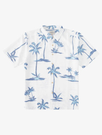 quiksilver, Waterman Sea Breezer Short Sleeve Hawaiian Shirt, DUSK BLUE SEA BREEZER (bhc6) SEA BREEZER AQMWT03452