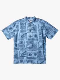 quiksilver, Surf Trippers - Short Sleeve Shirt for Men, DUSK BLUE SURF TRIPPERS (bhc6) Surf Trippers - Short Sleeve Shirt for Men AQMWT03475