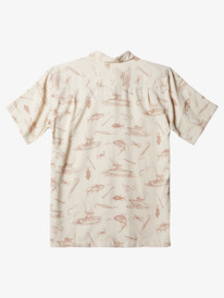 quiksilver, Waterman Line Spinner Short Sleeve Shirt, BROWN RICE LINE SPINNER (tef6) LINE SPINNER AQMWT03479