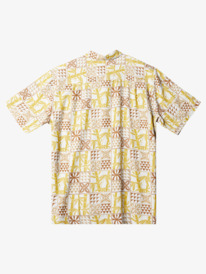 quiksilver, Waterman Plaid Flight Short Sleeve Shirt, BROWN RICE CHECKED FLIGHT (tef6) CHECKED FLIGHT AQMWT03481