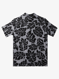quiksilver, Waterman Waterfall Rain Short Sleeve Shirt, BLACK WATERFALL RAIN (kvj6) WATERFALL RAIN AQMWT03485