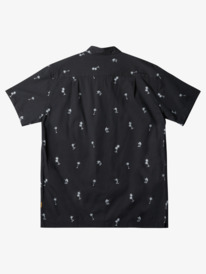 quiksilver, Waterman Sail Palm Short Sleeve Shirt, BLACK SAIL PALMS (kvj6) SAIL PALM AQMWT03490