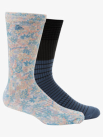 quiksilver, Surfadelica - 2er-Pack Crew-Socken für Männer, BIRCH SURFADELICA (wdw6) Surfadelica - 2 Pack Crew Socks for Men AQYAA03374