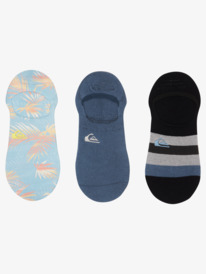 quiksilver, Ripped Up Pack de 3 chaussettes invisibles pour Homme, SKY BLUE RIPPED UP (bgc6) 3PK QK RIPPED UP FB NO SHOW AQYAA03377