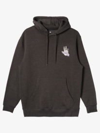 quiksilver, E Qs Rockin - Long Sleeve Pullover Hoodie for Men, CHARCOAL HEATHER (ktah) E Qs Rockin - Long Sleeve Pullover Hoodie for Men AQYFT03385