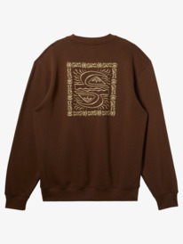 quiksilver, E Qs Peace Out - Long Sleeve Sweatshirt for Men, CHESTNUT (crz0) E Qs Peace Out - Long Sleeve Sweatshirt for Men AQYFT03386