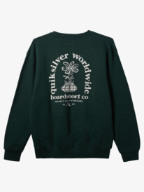 quiksilver, E Qs Peace Out - Long Sleeve Sweatshirt for Men, GREEN (gpz0) E Qs Peace Out - Long Sleeve Sweatshirt for Men AQYFT03386