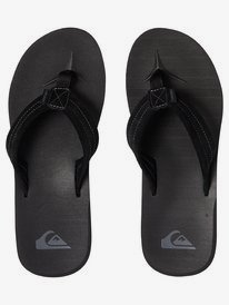 quiksilver, Carver Suede Sandales en cuir, SOLID BLACK (sbkm) Carver Suede 2022 - Leather Sandals for Men AQYL100030