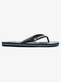 quiksilver, Molokai Tropical Flow - Tongs pour Homme, BLACK/GREEN/BLACK (xkgk) Molokai Tropical Flow - Flip-Flops AQYL100941