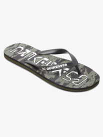 quiksilver, Molokai Acid Drop Tongs pour Homme, BLACK/GREEN/BLACK (xkgk) Molokai Acid Drop - Flip-Flops for Men AQYL101248