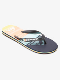 quiksilver, Molokai Panel - Tongs pour Homme, BLACK/ORANGE/BLUE (xknb) Molokai Panel - Flip-Flops for Men AQYL101263