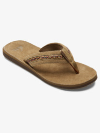 quiksilver, Carver Leather Sandales en suède pour Homme, TAN 1 (csj1) Carver Leather - Suede Sandals for Men AQYL101298
