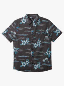 quiksilver, Hi Paradise Airways Short Sleeve Shirt, TARMAC (kta0) HI PARADISE AIRWAYS WOVEN AQYWT03310