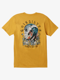 quiksilver, The Original Barrel T-shirt, BRIGHT GOLD (ykd0) THE ORIGINAL BARREL MT0 AQYZT08938