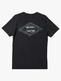 quiksilver, Reverse Logo Mod T-shirt, CHARCOAL HEATHER (ktah) REVERSE LOGO MOD AQYZT08955