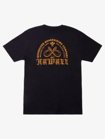 quiksilver, Hawaii Double Fish Hook T-shirt, NAVY BLAZER (byj0) HI DOUBLE FISH HOOK MT0 AQYZT09058