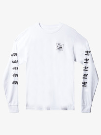 quiksilver, Natas Now Long Sleeve T-Shirt, WHITE (wbb0) NATAS NOW LS TEE AQYZT09176