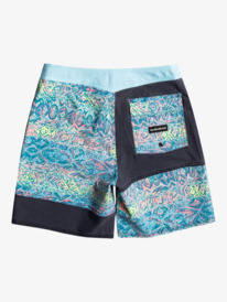 quiksilver, Boy's 8-16 Surfsilk Juxtaposed Yth 15 Boardshort, ANGEL BLUE (bgd6) Surfsilk Juxtaposed 15" - Boardshorts for Boys 8-16 EQBBS03608