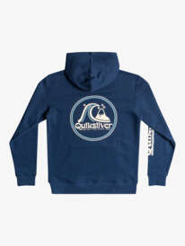 quiksilver, Rolling Circle 2022 Chandail à Capuchon pour Garçon, INSIGNIA BLUE (bsn0) Rolling Circle 2022 - Hoodie for Boys EQBFT03788