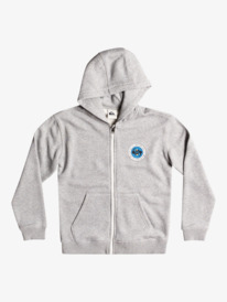 quiksilver, Boy's 8-16 Shadow Groove Zip Up Hoodie, LIGHT GREY HEATHER (sjsh) Shadow Groove - Zip Up Hoodie for Boys EQBFT03790