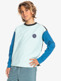 quiksilver, Boy's 8-16 Hue Long Sleeve T-Shirt, BLUE LIGHT (bek0) Hue - Long Sleeve T-Shirt for Boys EQBKT03298