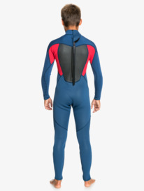 quiksilver, Boys 8-16 3/2mm Prologue Back Zip Wetsuit, INSIGNIA/HIGH RISK (xbbr) 3/2mm Prologue - Back Zip Wetsuit for Boys EQBW103076