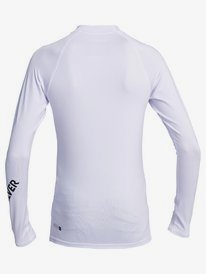 quiksilver, All Time - Licra de Manga Larga con Protección Solar UPF 50 para Chicos 8-16, WHITE (wbb0) All Time - Long Sleeve UPF 50 Rash Vest for Boys 8-16 EQBWR03128