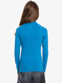 quiksilver, All Time - Lycra de manga larga UPF 50 para Chicos 8-16, SNORKEL BLUE HEATHER (brth) All Time - Long Sleeve UPF 50 Rash Vest for Boys 8-16 EQBWR03213