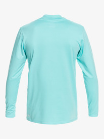quiksilver, Boy's 8-16 Heritage Heather Long Sleeve UPF 50 Surf T-Shirt, ANGEL BLUE HEATHER (bgdh) Heritage Heather - Long Sleeve UPF 50 Surf T-Shirt for Boys 8-16 EQBWR03217