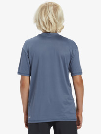 quiksilver, Solid Streak Surf tee manches courtes UPF 50 pour Garçon 8-16 ans, BERING SEA (byg0) Solid Streak - Short Sleeve UPF 50 Surf T-Shirt for Boys 8-16 EQBWR03227