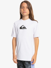 quiksilver, Solid Streak - Surf tee manches courtes UPF 50 pour Garçon 8-16 ans, WHITE (wbb0) Solid Streak - Short Sleeve UPF 50 Surf T-Shirt for Boys 8-16 EQBWR03227