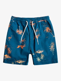 quiksilver, Boys 8-16 Taxer Elasticated Shorts, MAJOLICA BLUE OUT OF OFFICE (bsm7) Taxer 2021 - Elasticated Shorts for Boys 8-16 EQBWS03335