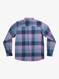 quiksilver, Boy's 8-16 Motherfly Long Sleeve Flannel Shirt, INSIGNIA BLUE MOTHERFLY (bsn1) Motherfly - Long Sleeve Flannel Shirt for Boys EQBWT03356