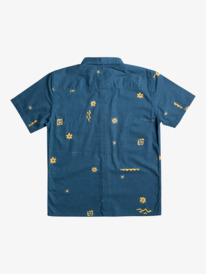 quiksilver, Boys 8-16 Mini Mark Short Sleeve Shirt, MAJOLICAN BLUE MINI MARK (bsm6) MINI MARK YOUTH EQBWT03368