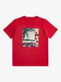 quiksilver, Детская футболка Hidden Cove 8-16, AMERICAN RED (rpy0) Hidden Cove - T-Shirt for Boys 8-16 EQBZT04321