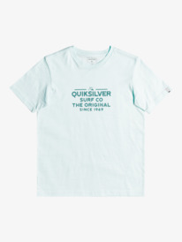 quiksilver, Детская футболка Feeding Line 8-16, BLUE GLASS (bdh0) Feeding Line - Short Sleeve T-Shirt for Boys 8-16 EQBZT04417