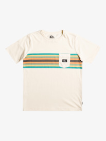 quiksilver, Surfadelica Stripe - T-Shirt met Borstzak voor Jongens 8-16, BIRCH (wdw0) Surfadelica Stripe - Pocket T-Shirt for Boys 8-16 EQBZT04608