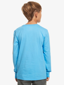 quiksilver, Omni Logo - Camiseta de Manga Larga para Chicos, AZURE BLUE (bjt0) OMNI LOGO LS YTH EQBZT04665