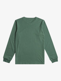 quiksilver, Circled Script - Camiseta de Manga Larga para Chicos, LAUREL WREATH (gnb0) CIRCLED SCRIPT FRONT LS YTH EQBZT04668