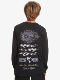 quiksilver, Visions - Camiseta de Manga Larga para Chicos 10-16, BLACK (kvj0) VISIONS LS YTH EQBZT04673