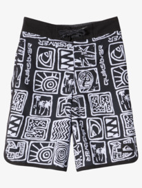 quiksilver, Boy's 2-7 Everyday Scallop 14" Boardshorts, BLACK (kvj7) Everyday Scallop 14" - Board Shorts for Boys 2-7 EQKBS03395