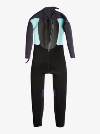 quiksilver, 4/3mm Prologue Wetsuit back zip pour Garçon 2-7, BLACK/JET BLACK/ANGEL BLUE (xkkb) 4/3mm Prologue - Back Zip Wetsuit for Boys 2-7 EQKW103011