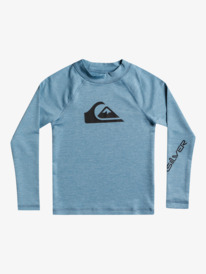quiksilver, Boys 2-7 All Time Long Sleeve UPF 50 Rash Vest, PROVINCIAL BLUE HEATHER (blmh) ALL TIME LS BOY EQKWR03107