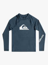 quiksilver, Boys 2-7 All Time Long Sleeve UPF 50 Rash Vest, NAVY BLAZER HEATHER (byjh) ALL TIME LS BOY EQKWR03107
